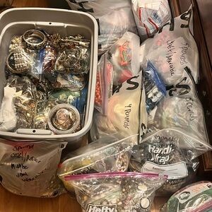 5 pounds of all wearable jewelry. (Craft lots will have separate post)